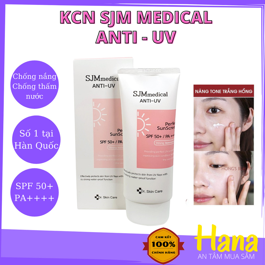 [Chính hãng] Kem chống nắng SJM Medical ANTI -UV, kem chống nắng nâng tone, chống nước 60g | BigBuy360 - bigbuy360.vn