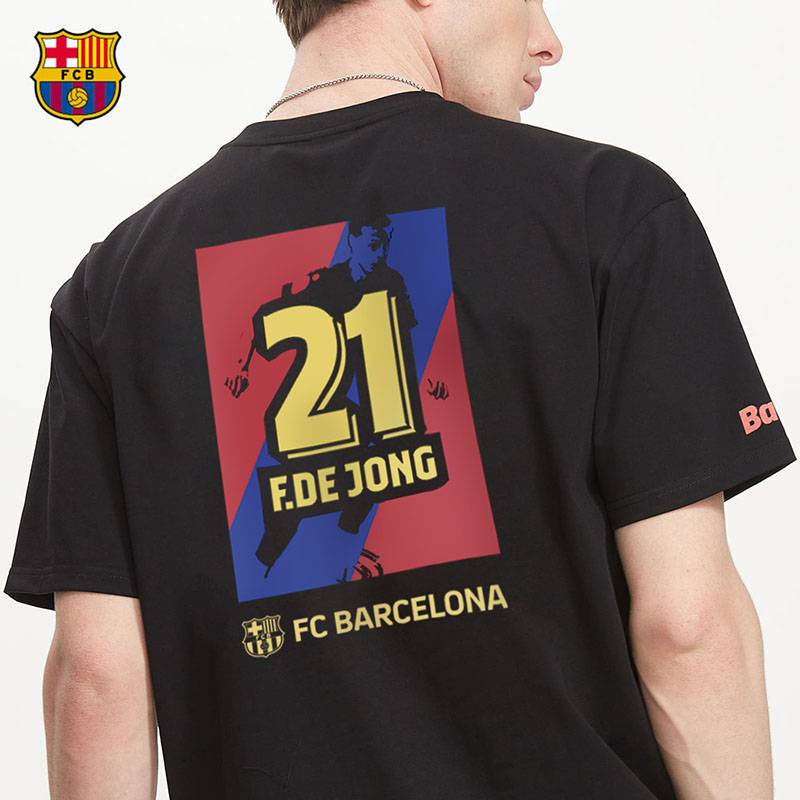 Barcelona Fc. Áo Thun Bóng Đá Tuyển Messi Griezmann Pique Stegen Pedri De Jong Cho Cặp Đôi