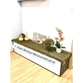 Thảm lông màu nâu chuột lông dài