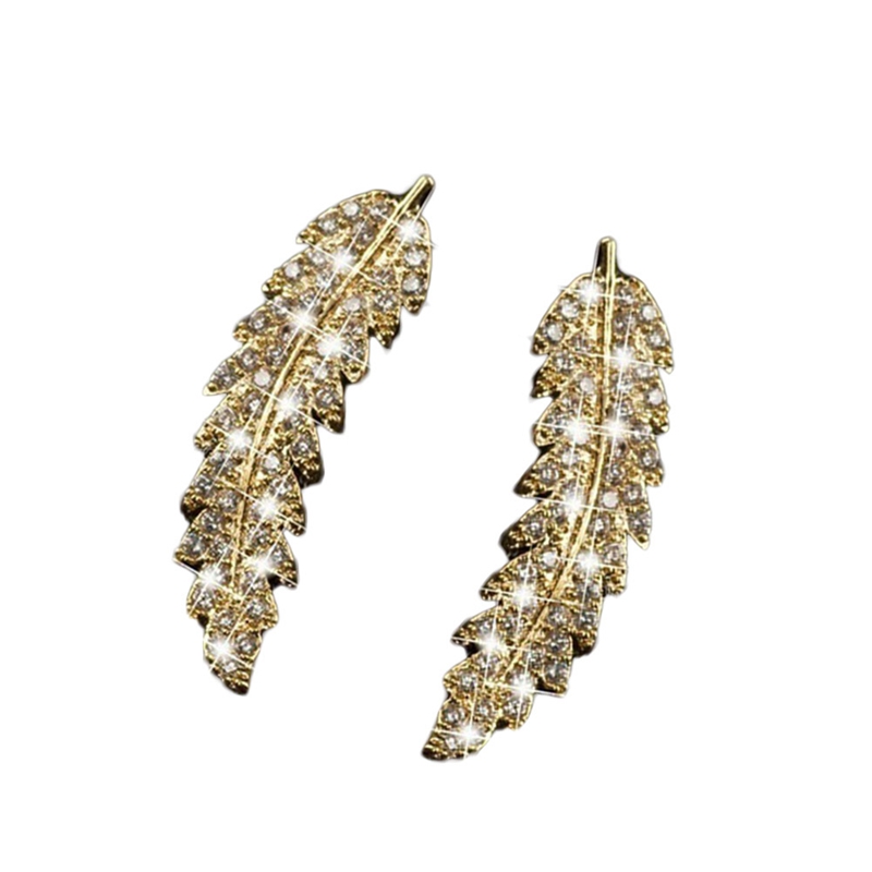 Bông tai thời trang hình lông vũ sang trọng bắt mắt