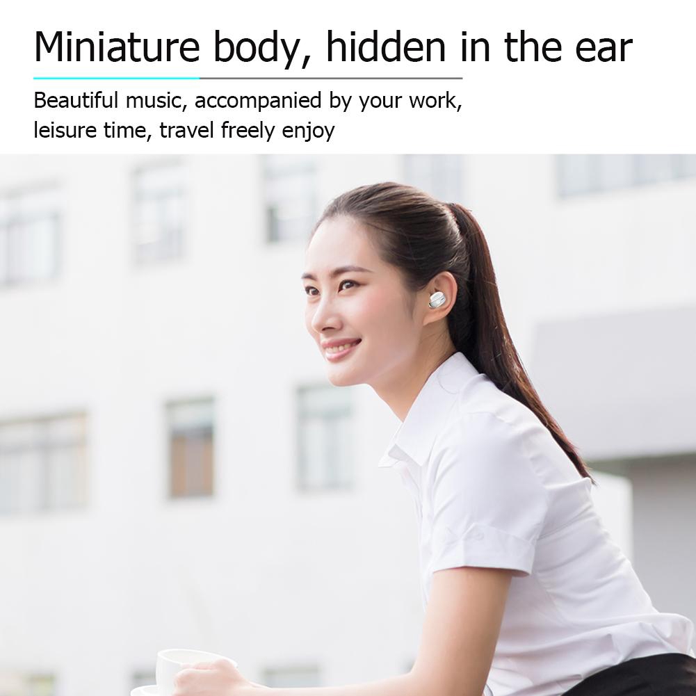 Mini Bluetooth Headset Invisible In-ear Wireless Earphones Sports Earbuds