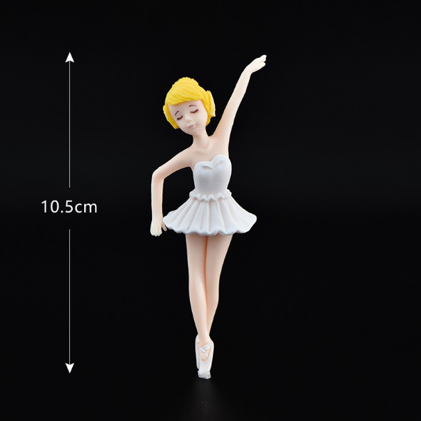 Combo 02 mô hình vũ công múa ballet xinh xắn dễ thương thích hợp trang trí bánh kem, móc khóa, DIY