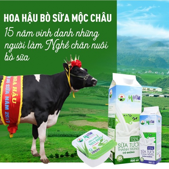 [MUA 8 TẶNG 1] Combo 8 hộp sữa tươi Mộc Châu 110ml.