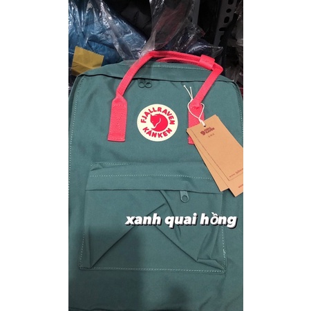 Balo Kanken Xanh Frost Green Có Logo Phản Quang