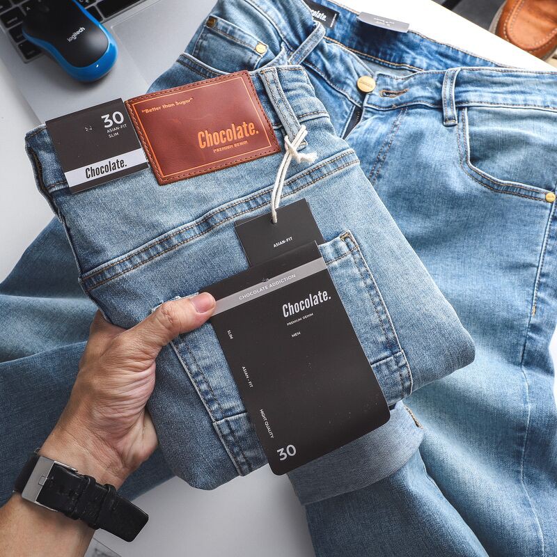 Quần  jean nam Chocolate Slim(02) -Xanh indigo