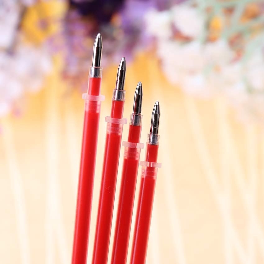 20 Ruột Bút Bi Mực Đỏ / Đen / Đỏ Ngòi 0.5mm 0.38mm