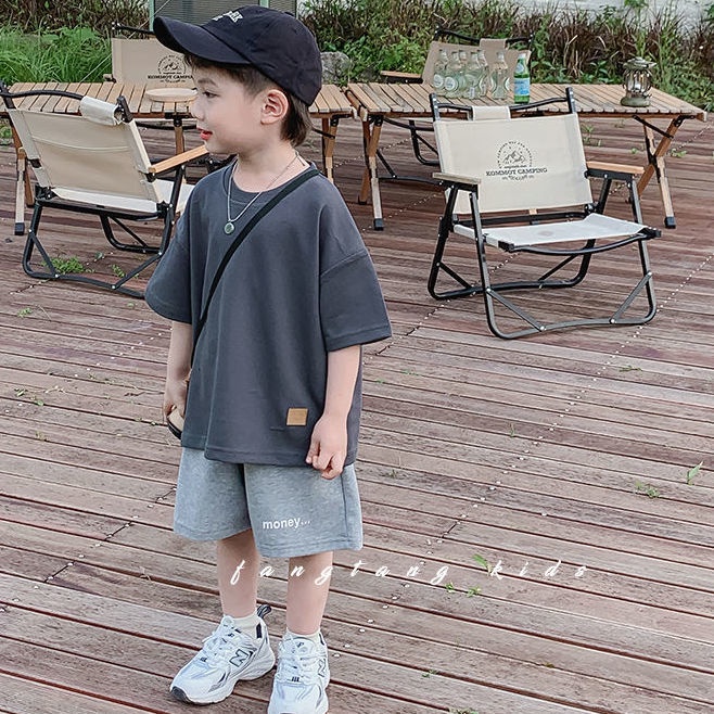 Set Đồ Thể Thao 5 Món Phối Áo Thun Tay Ngắn Thời Trang Mùa Hè Cho Bé Trai