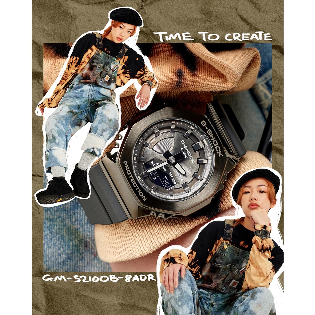 Đồng hồ unisex Casio G-Shock GM-S2100B-8A chống va đập, chống nước 200m, hàng chính hãng