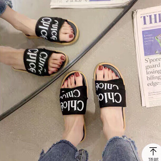 Dép thời trang vải dù đan chéo CHLÓE