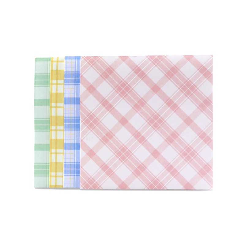 Giấy Note Họa Tiết Kẻ Hàn Quốc Siêu Xinh - 80 Tờ