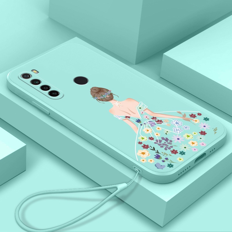 Ốp Điện Thoại TPU Silicon Mềm Họa Tiết Hoa Có Dây Đeo Cho realme 5 5i 5 pro 6 6i 6 pro c3