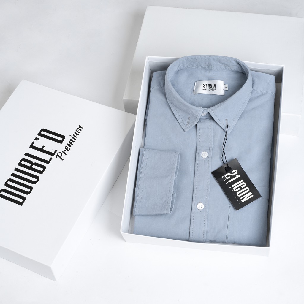 Áo sơ mi nam DOUBLE'D tay dài trơn SE2XD | BigBuy360 - bigbuy360.vn