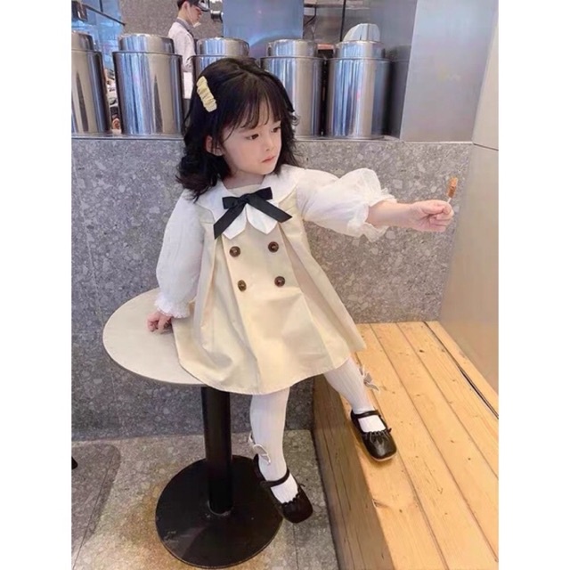 Váy công chúa tay phồng cho bé gái 1-4 tuổi