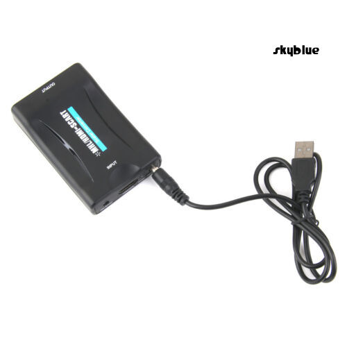 [SK]USB HDMI-compatible Male Lead to SCART Composite Video Converter Adapter with USB Cable