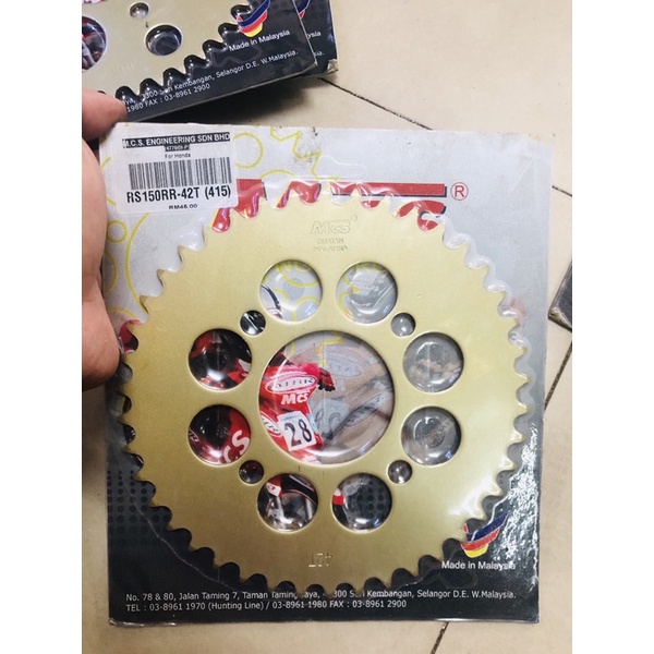 Nhông dĩa MCS 7 li nhập khẩu Malaisia các dòng xe