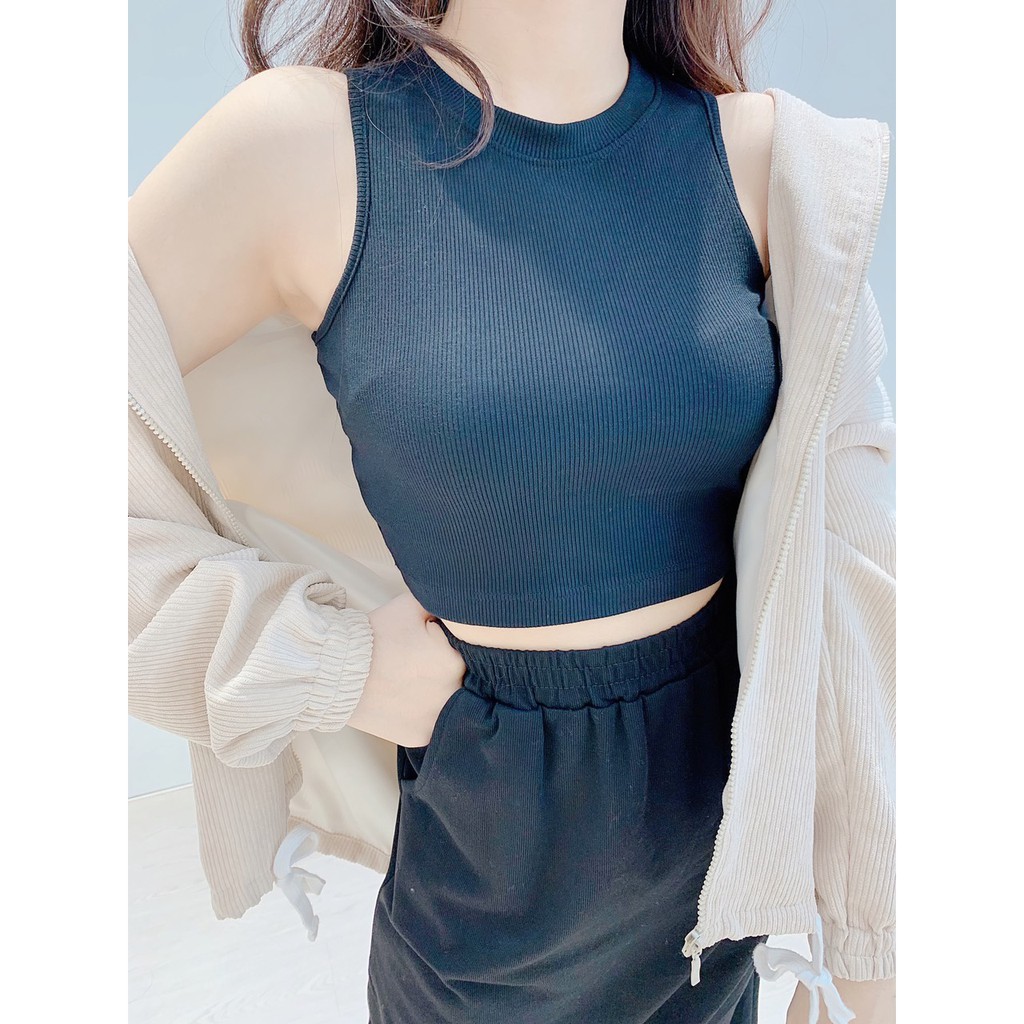 Áo Croptop ba lỗ co dãn ôm body THE CIU - Koko Tank Top