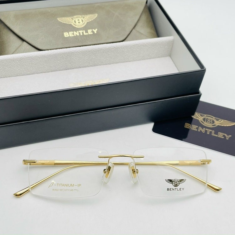 Gọng Kính Cận Kim Loại, Titanium, Kính khoan không viền, Kèm Full Box,Bảo hành 12 tháng - donghokinhmat168