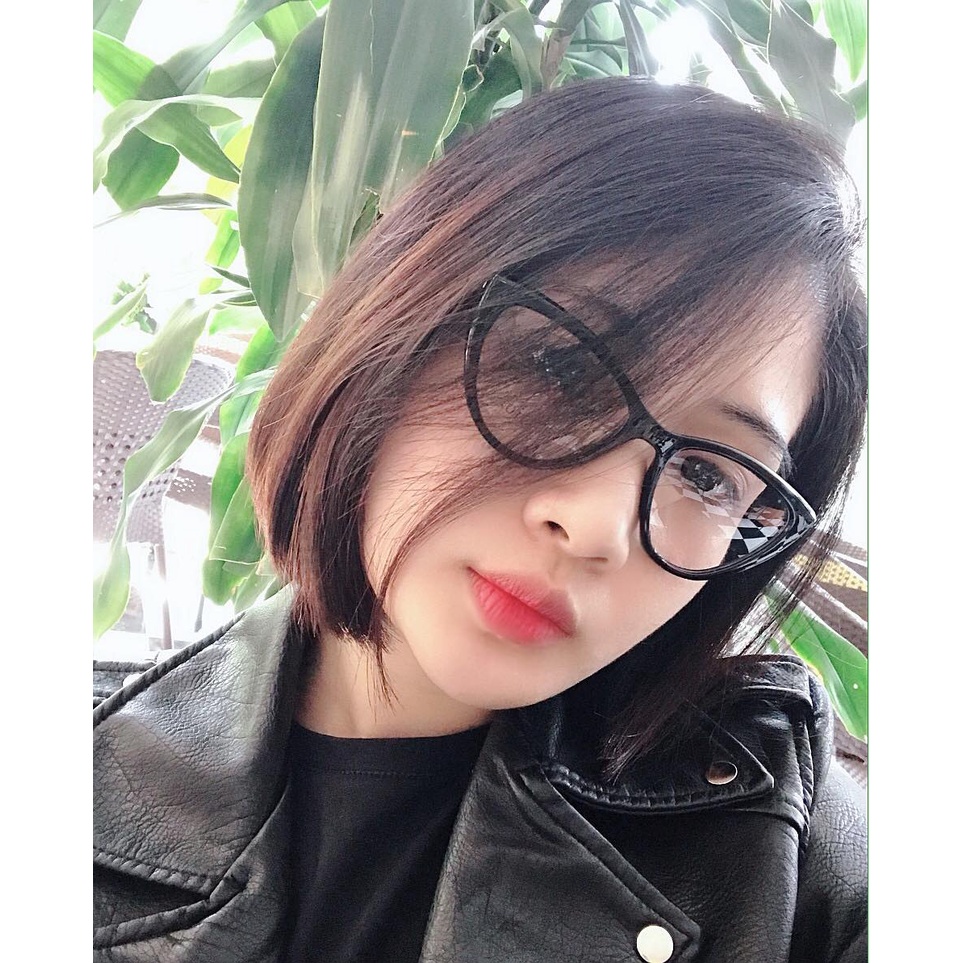 Kính nữ không độ kiểu dáng mắt mèo nhựa siêu sang thanh lịch phù hợp với mọi khuôn mặt giá rẻ có sẵn gọng đen KTT16