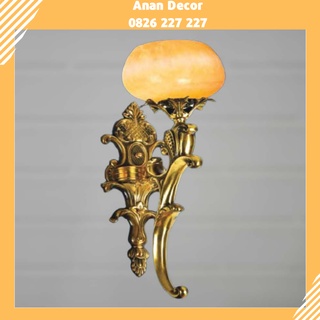 Đèn gắn tường đồng kết hợp chao đá chưa bao gồm bóng đèn VĐ-9257/1