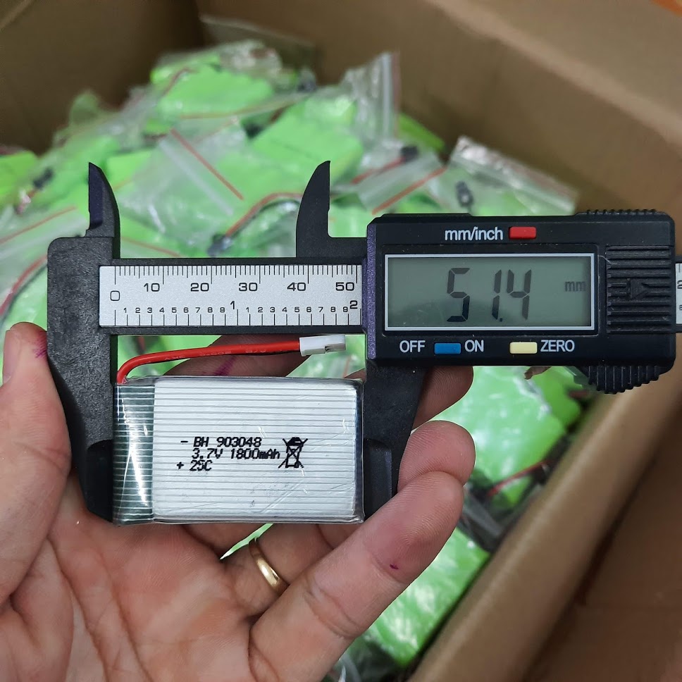 Pin sạc 3.7v 1800mAh cổng nối XH2.54 dùng cho flycam máy bay đồ chơi điều khiển