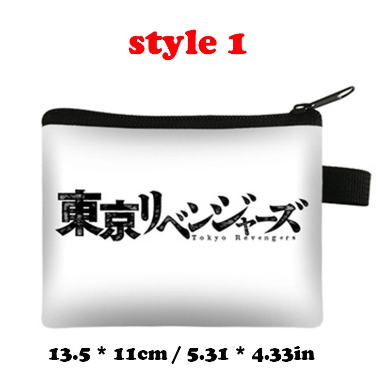 Ví đựng tiền xu cầm tay in họa tiết anime Tokyo Revengers cho học sinh