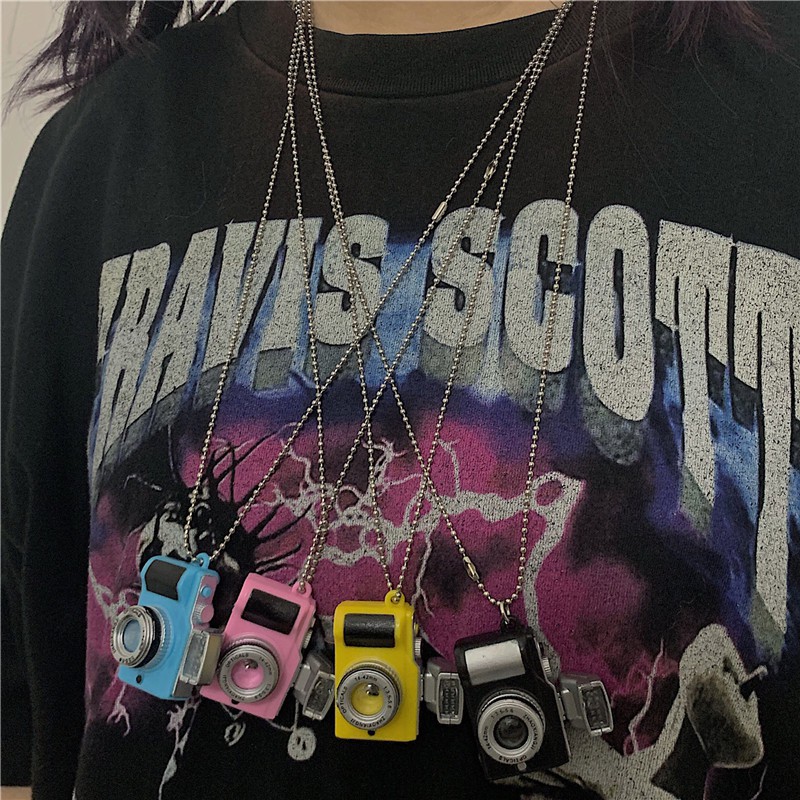 [Giao Hàng Miễn Phí] Dây Chuyền Mặt Hình Máy Ảnh Mini 22124 Phát Ra Âm Thanh Độc Đáo Cho Cặp Đôi