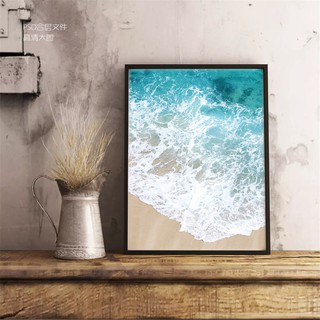 Tranh treo tường Canvas trang trí sóng biển 30x40 ( kèm theo khung )