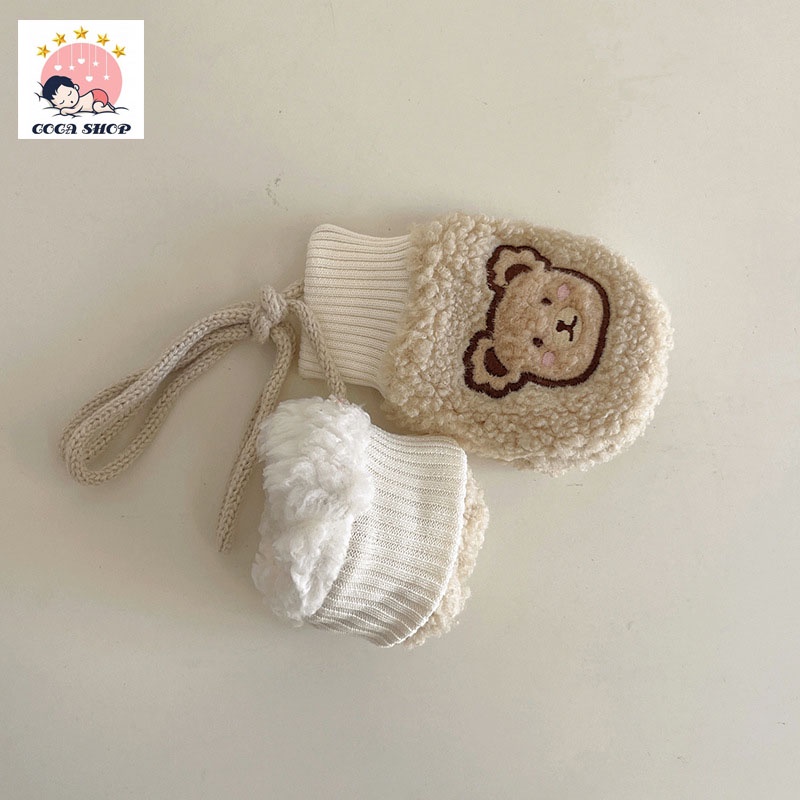 Găng tay gấu 3 màu cho bé yêu