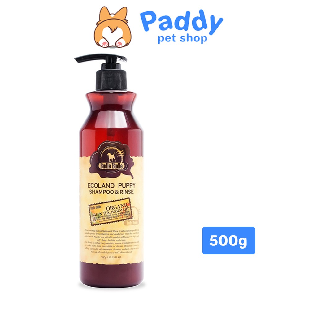 Sữa Tắm Kết Hợp Dầu Xả Cho Chó Con Budle Ecoland Puppy 500g (Nhập khẩu Hàn Quốc)