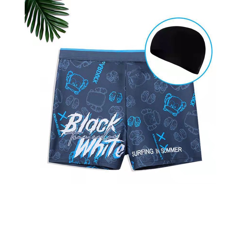 Quần bơi BOXER nam với họa tiết phong cách thể thao, thiết kế chuyên nghiệp, mau khô QB264