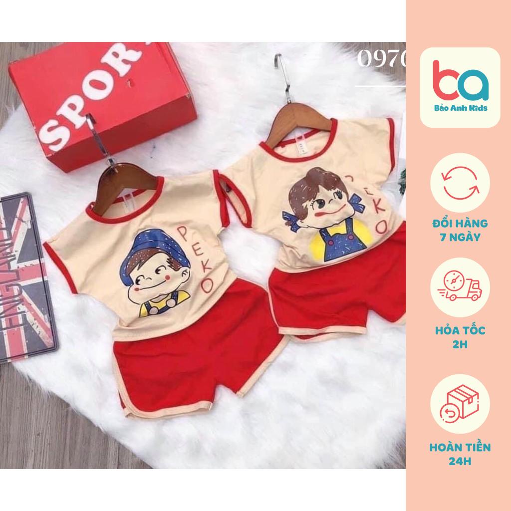 Bộ Cộc Tay Thun Lạnh Cho Bé Trai, Bé Gái Minky Mom Họa Tiết Hoạt Hình Ngộ Ngĩnh, Bộ Quần Áo Cho Bé Mặc Nhà - TN2