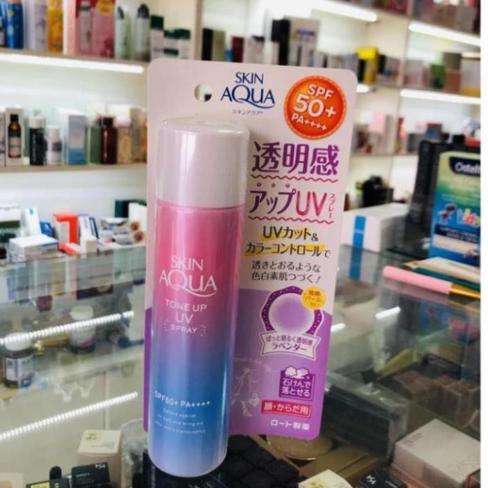 Xịt Chống Nắng SKIN AQUA Tone Up UV SPF50+ PA++++ Lọ 70g