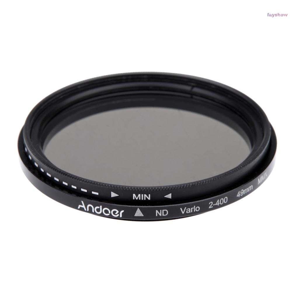 Kính Lọc Andoer 49mm Nd2 - Nd400 Cho Máy Ảnh Dslr