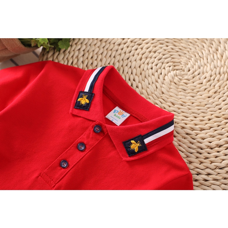 Áo Thun polo Đồng Phục Trẻ Em pique pique Áo Thun polo Thoải Mái Phong Cách Hàn Quốc Cho Bé Trai