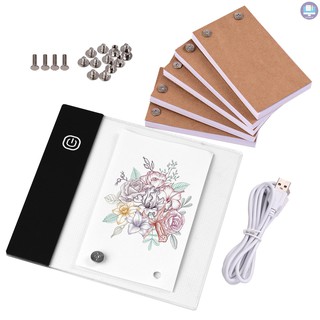 Bộ sách lật 300 trang kèm bảng đèn led mini và ốc vít đóng gáy vẽ phác thảo tranh hoạt hình động