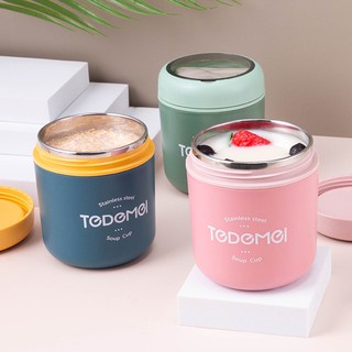 Bình Ủ Cháo TEDEMEL 530ml LÕI INOX KHÔNG GỈ An toàn cho bé