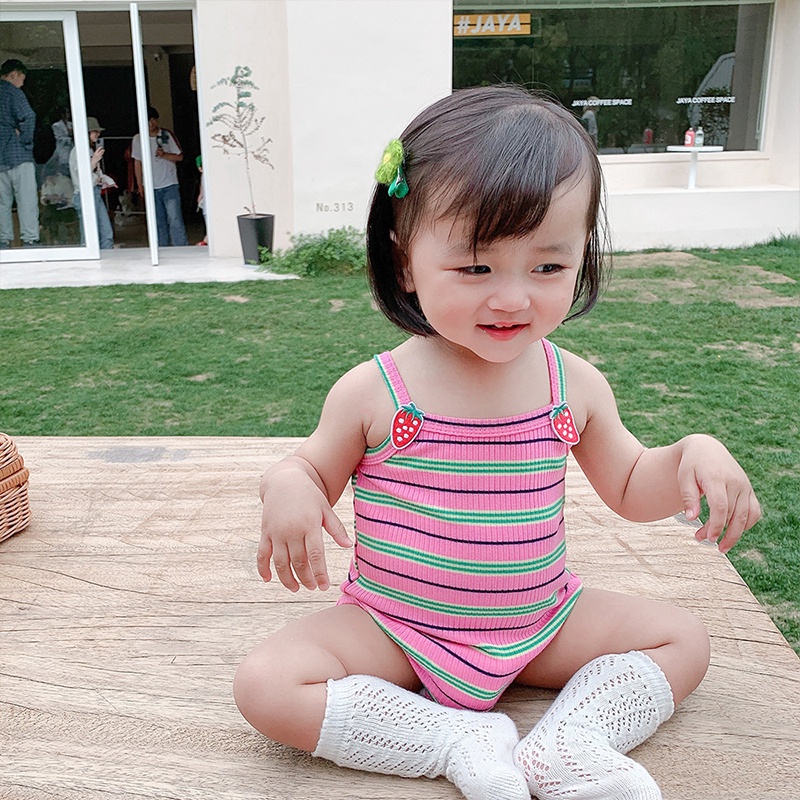 Baby Romper Sơ sinh Áo liền quần không tay Một mảnh Trẻ sơ sinh Bé trai Cô gái Trẻ em Cầu vồng Quần áo Thời trang Trẻ em &amp; Trẻ em AKKU