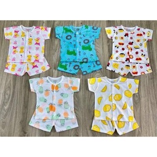 Bộ carter cài giữa tay ngắn cho bé trai bé gái