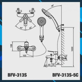 Sen tắm nóng lạnh Inax BFV-313S-5C
