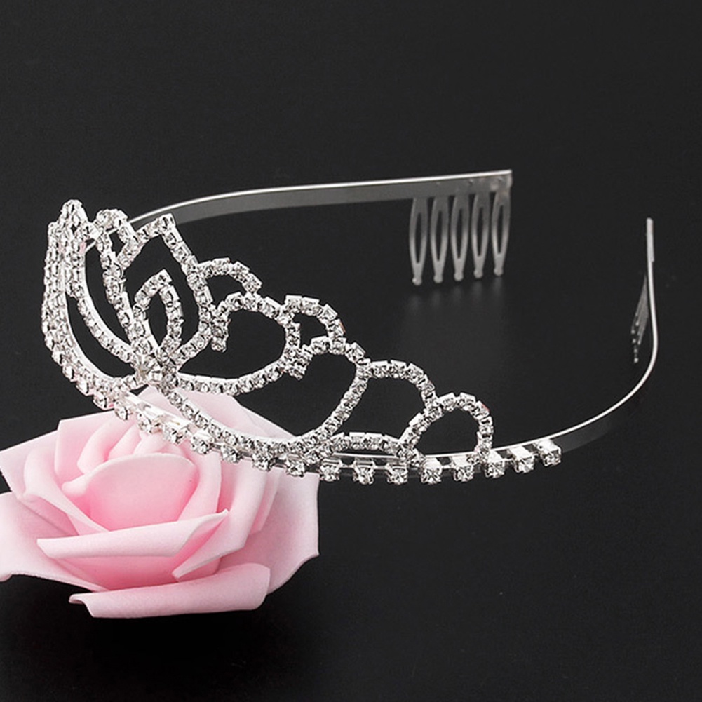 Cài Tóc Hình Vương Miện Đính Đá Lấp Lánh