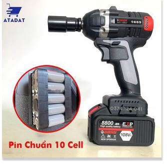 Máy siết bulong, mở bu lông, vặn ốc BOSS - Không chổi than - 2 pin