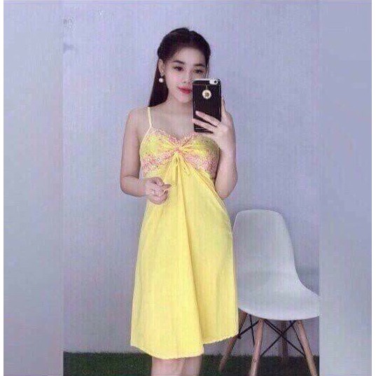 2 SIZE 45-68KG TÙY CHIỀU CAO ĐẦM NGỦ THUN LẠNH MÁT PHỐI REN XINH SEXY