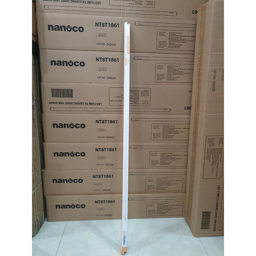 Bóng đèn led tuýp T8 1m2 18W Nanoco NT8T1861