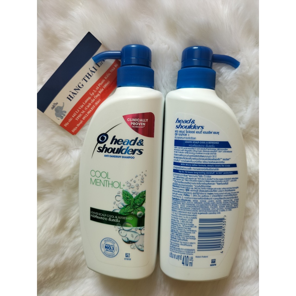 Combo 2 chai Dầu gội Head &amp;Shoulders Thái Lan 410ml bạc hà