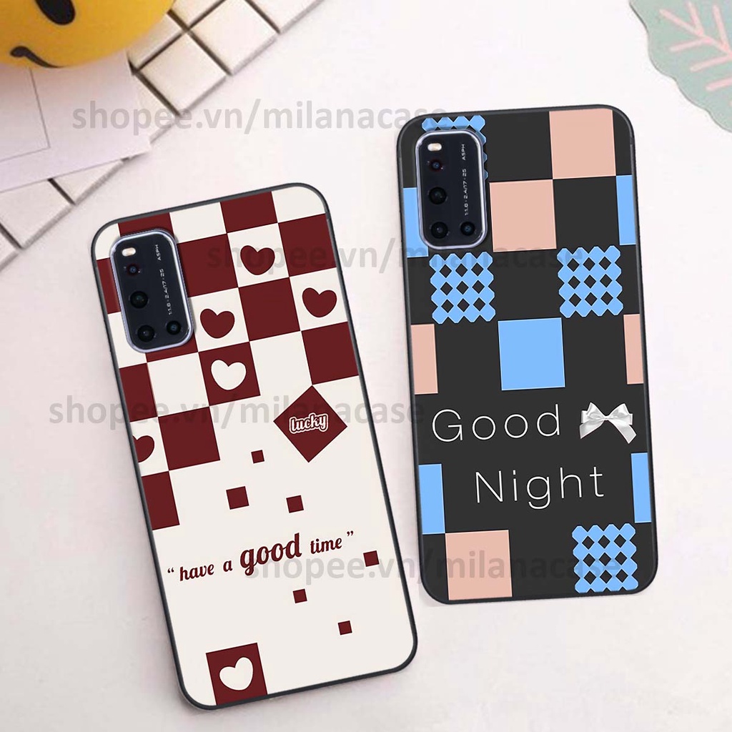 Ốp Vivo V19 caro họa tiết nhiều màu sắc siêu đẹp thời trang cá tính