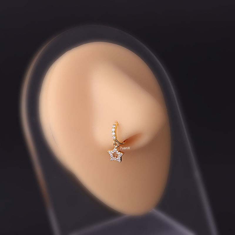 1 Khuyên Mũi Tròn Không Khóa Kích Thước 8mm 20G