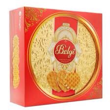 Bánh Belgi Trứng Sữa Hộp Thiếc Màu Đỏ 350g Tặng Kèm Túi Giấy Có Quai Xách Thích Hợp Làm Quà Biếu Tặng