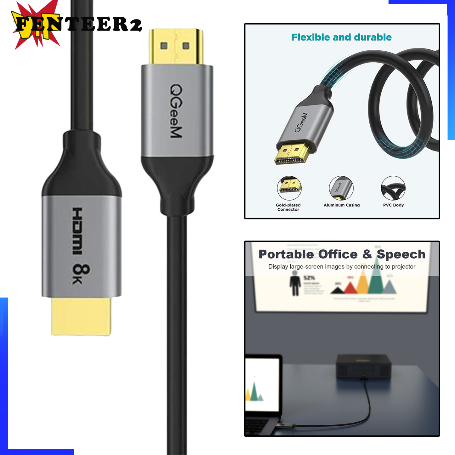 (Fenteer2 3c) Hdmi 2.1 8k 48gbps Hd Tốc Độ Cao