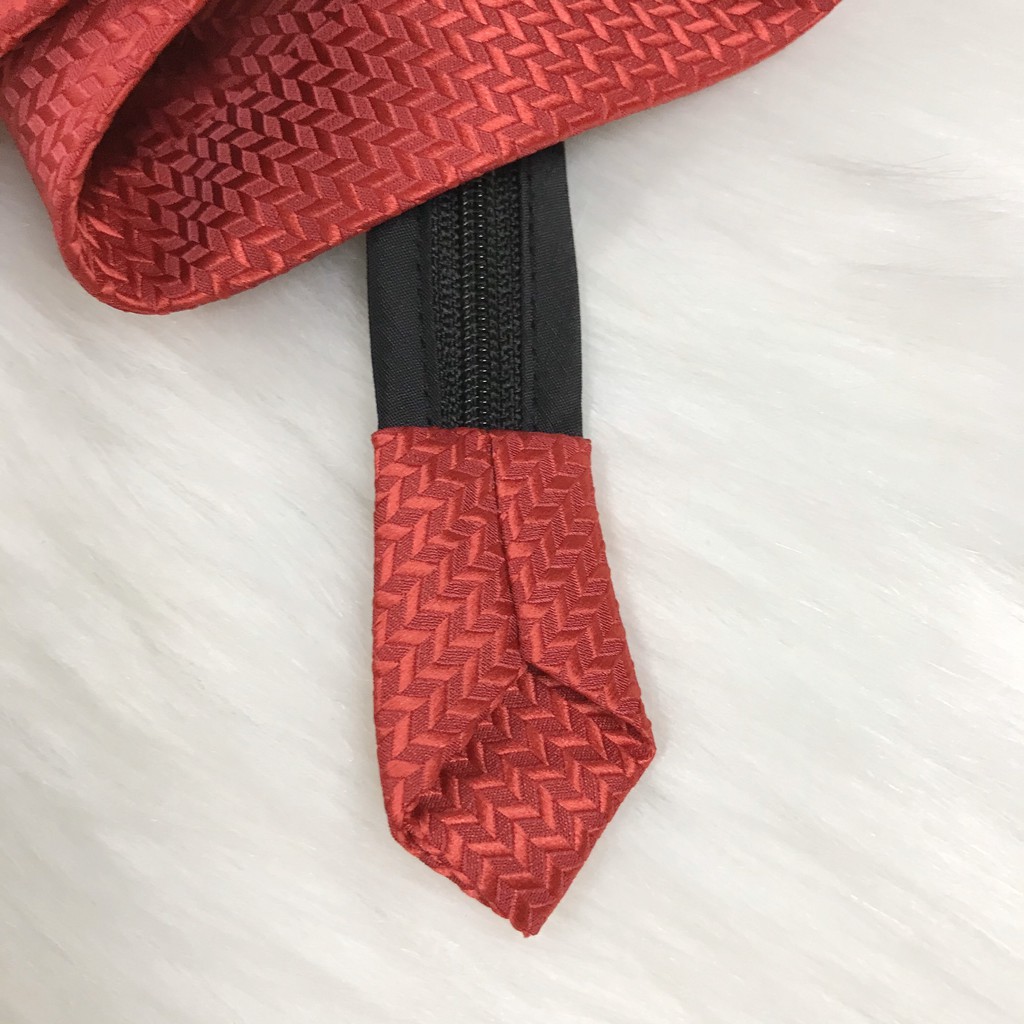 Cà vạt nam thắt sẵn KING caravat bản nhỏ dây kéo vải silk lụa cao cấp C014