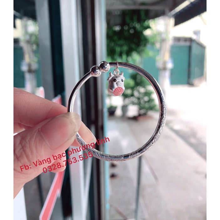 VÒNG TAY CHẠM MẪU CỨNG TREO TRÂU NGỘ NGHĨNH- LẮC BẠC TA